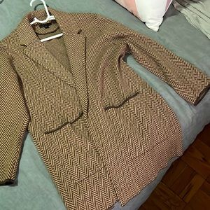 J Crew Herringbone Pattern Sweater Blazer